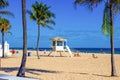 Fort Lauderdale beach with the distinctive wall in the foreground