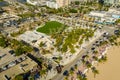 Fort Lauderdale Beach Park aerial drone photo Royalty Free Stock Photo