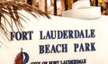 Fort Lauderdale Beach Park street sign Royalty Free Stock Photo