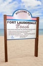 Fort Lauderdale Beach sign Royalty Free Stock Photo