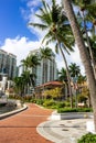 Fort Lauderdale - December 11, 2019: Cityscape view of the popular Las Olas Riverwalk downtown district Royalty Free Stock Photo