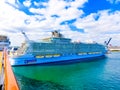 Fort Lauderdale - December 1, 2019: Royal Caribbean, Allure of the Seas cruise ship docked at seaport Port Everglades Royalty Free Stock Photo