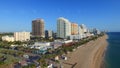 FORT LAUDERDALE - FEBRUARY 25, 2016: City aerial skyline on a sunny morning. Fort Lauderdale is a preferred tourist destination Royalty Free Stock Photo