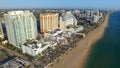 FORT LAUDERDALE - FEBRUARY 25, 2016: City aerial skyline on a sunny morning. Fort Lauderdale is a preferred tourist destination Royalty Free Stock Photo