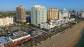 FORT LAUDERDALE - FEBRUARY 25, 2016: City aerial skyline on a sunny morning. Fort Lauderdale is a preferred tourist destination Royalty Free Stock Photo