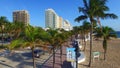 FORT LAUDERDALE - FEBRUARY 25, 2016: City aerial skyline on a sunny morning. Fort Lauderdale is a preferred tourist destination Royalty Free Stock Photo