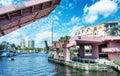 FORT LAUDERDALE, FL - FEBRUARY 29, 2016: Beautiful drawbridge al