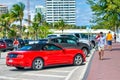 Fort Lauderdale, FL - February 29, 2016: Car park along the main road Royalty Free Stock Photo