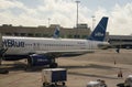 JetBlue plane on tarmac at Fort Lauderdale - Hollywood International Airport Royalty Free Stock Photo