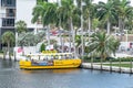 FORT LAUDERDALE, FLORIDA - September 20, 2019: Water taxi in Fort Lauderdale