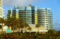 Fort Lauderdale, Florida, U.S.A - January 3, 2020 - The view of Coconut Grove Residences during the early morning