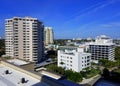 Fort Lauderdale, Florida, U.S.A - January 3, 2020 - The view of condominiums and office buildings by the bay