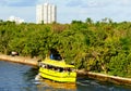 Fort Lauderdale, Florida, U.S - November 18, 2018 - Bayview Water Taxi cruising with tourists on the canal