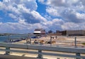 Large cruise ship leaving home port Fort Lauderdale Royalty Free Stock Photo