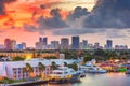 Fort Lauderdale, Florida, USA Skyline Royalty Free Stock Photo