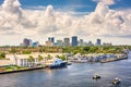 Fort Lauderdale, Florida, USA skyline Royalty Free Stock Photo