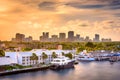 Fort Lauderdale, Florida, USA skyline Royalty Free Stock Photo