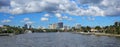 Fort Lauderdale`s waterfront skyline Royalty Free Stock Photo