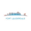 Fort Lauderdale skyline silhouette.