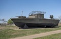 FORT LEONARD WOOD, MO-APRIL 29, 2018: Military Vehicle Complex River Patrol Boat