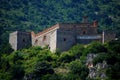 Fort Liberia overlooking the pretty walled town of Villfranche de Conflent in the south of France. This medieval city dates back t