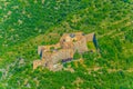 Fort Liberia overlooking Villefranche de Conflent village in France Royalty Free Stock Photo