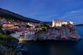 Fort Lovrijenac in Dubrovnik at dark