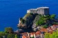 Fort Lovrijenac, a fortress by the western wall of the old city of Dubrovnik, Croatia Royalty Free Stock Photo