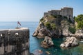 Fort Lovrijenac facing Dubrovnik City Walls, Unesco World Heritage Site, Croatia