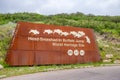 Entrance signage at Head-Smashed-In Buffalo Jump