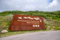 Entrance signage at Head-Smashed-In Buffalo Jump