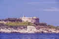 Fort Mamula on an uninhabited islet, island  in Boka Kotorska bay of Adriatic sea, Montenegro Royalty Free Stock Photo