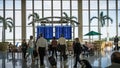 Fort Meyers - Florida - December 17, 2017- Passengers check out flight informations at Southwest International airport during holi