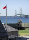 Fort Michilimackinac and Mackinaw Bridge