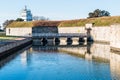 Fort Monroe Fortress With Bridge and Moat in Hampton, Virginia