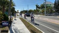 Dedicated bike lane in southwest Florida