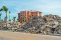 Fort Myers Beach Florida after Hurricane Ian Category 4. Hurricane Season. Tropical Storm. Extremely Strong Wind.