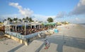 Beach front dining on Fort Myers Beach Royalty Free Stock Photo