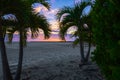 Fort Myers beach at sunset.Fort Myers Beach.Florida.USA Royalty Free Stock Photo