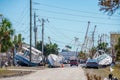 Fort Myers FL scene after Hurricane Ian storm surge with 6 foot floods