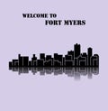 Fort Myers, Florida city silhouette