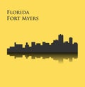 Fort Myers, Florida city silhouette