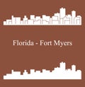 Fort Myers, Florida city silhouette