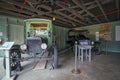 FORT MYERS, FLORIDA: JAN 17, 2020 - Edison and Ford Winter Estate. Ford garage with antique cars..
