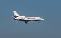 FORT MYERS, FLORIDA, USA - 27 FEB 2024. Dassault Falcon 50EX landing at Southwest Florida Airport (RSW) USA. Fort Royalty Free Stock Photo