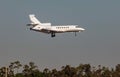 FORT MYERS, FLORIDA, USA - 27 FEB 2024. Dassault Falcon 50EX landing at Southwest Florida Airport (RSW) USA. Fort Royalty Free Stock Photo