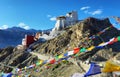 Fort and Namgyal or red gompa is main Buddhist centre in Leh, Ladakh, India Royalty Free Stock Photo