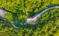 Fort No. 7 in Vladivostok. Russia Aerial photo from drone Royalty Free Stock Photo