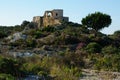 Fort Papa ruins at Punta Papa on Ponza Island in Italy Royalty Free Stock Photo