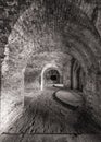 Fort Pickens Arches Black and White Royalty Free Stock Photo